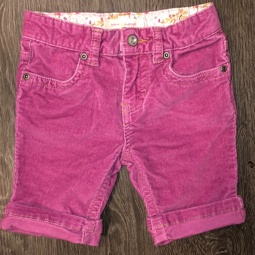 Mimi & Maggie Corduroy Embroidered Shorts